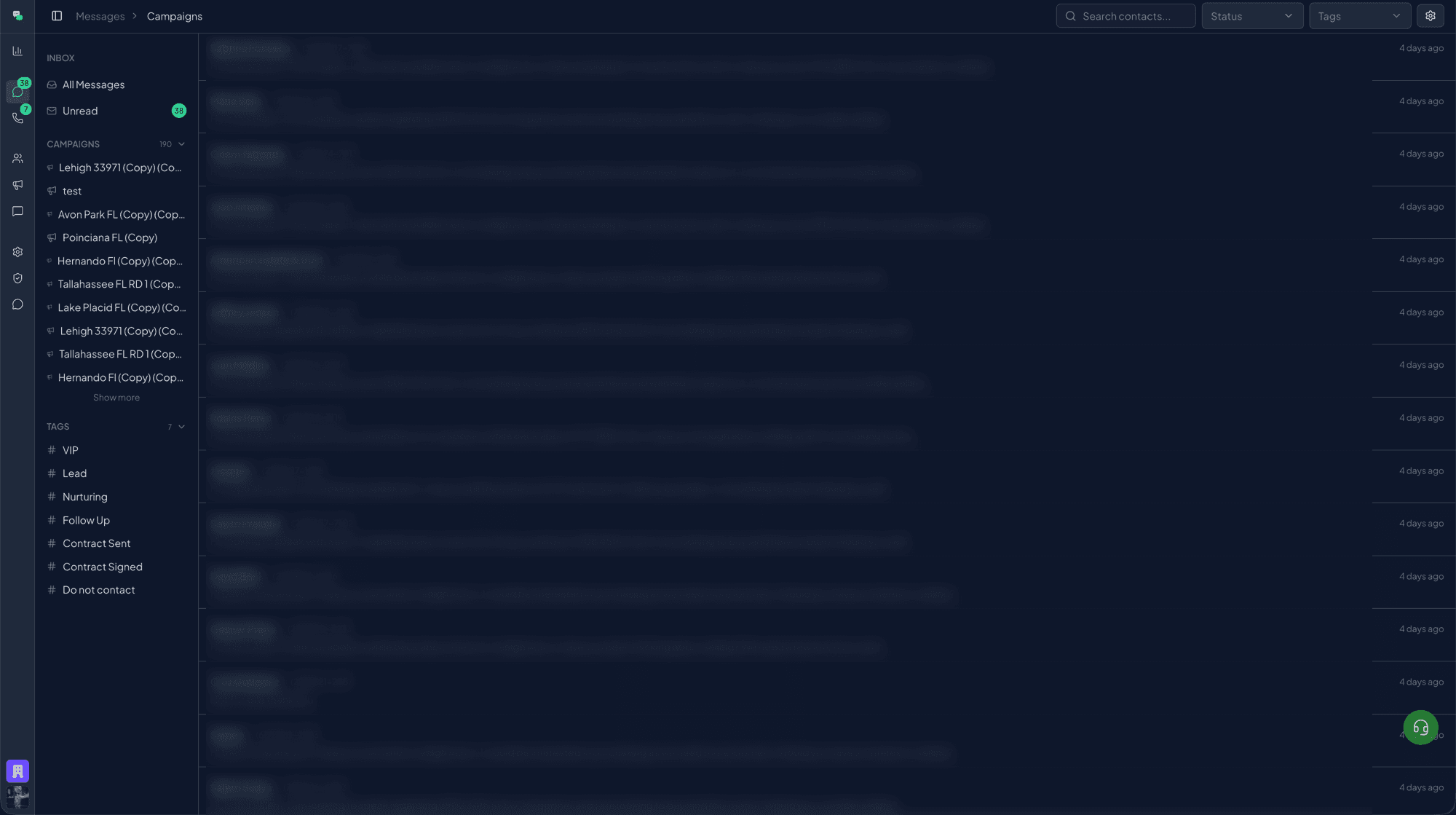Unified Inbox screen